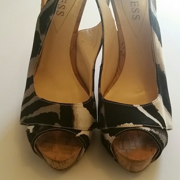 Guess Zebra Slingback Heels - Picture 2 of 4
